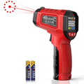 Infrared Thermometer Gun,SQECH Laser Thermometer Gun -58℉～1112℉(-50℃～600℃),Non-Contact Temperature Gun with Adjustable Emissivity&Color Backlight for Cooking, Pizza Oven,BBQ,Fridge,Engine,HVAC(Red)