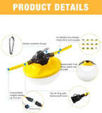 100FT Construction String Light 130W 16000Lm, 5000K Industrial Grade LED String Work lights, IP65 Waterproof Temporary Lighting for Construction Sites, Renovation, Mine Cave, Job Site, Walkways
