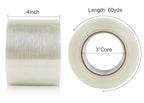 BOMEI PACK Wide Strapping Tape, 4Inch Heavy Duty Reinforced Packing Tape, Fiberglass Filament 60yds 5.5Mil
