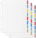 HABGP Binder Dividers with Tabs, 8 Tab Sheet Protectors for 3 Ring Binder, Clear Dividers for 3 Ring Binder Page Protectors, Notebook Binder Sleeves with Pockets, 3 Set (24 Pcs)
