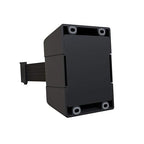 Crowd Control Warehouse - CCW Series WMB-220 Fixed Wall Mount Retractable Belt Barrier - 15 Foot, Black Belt with Black ABS Case, Crowd Control Barriers