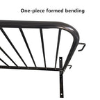 2 Pack 8.5 Ft Steel Crowd Control Heavy Duty Interlocking Steel Safety Barriers Barricade Fence Frame Guard for Events Road Traffic Control, Black