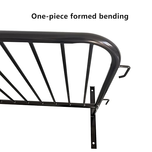 2 Pack 8.5 Ft Steel Crowd Control Heavy Duty Interlocking Steel Safety Barriers Barricade Fence Frame Guard for Events Road Traffic Control, Black