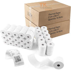 (100 Rolls) 2 1/4" x 165' Thermal Paper, POS Receipt Paper for Retail Business Cash Register, Fits Most Credit Card Terminal