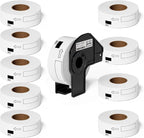Suminey 10 Rolls Compatible Address Labels for Brother DK-11201/DK-1201, 1.1" x 3.5" Continuous Refillable Shipping Labels, High Adhesive & Smudge-Proof Replacement for Brother DK-11201 Cartridges