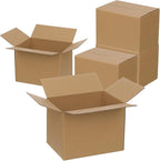 FARRAY 100 Pack 8x6x6 inches Shipping Boxes, Study Corrugated Small Cardboard Boxes for Mailing Packing, Brown