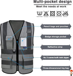 A-SAFETY High Visibility Reflective Safety Vest Customize Logo (XS-8XL)