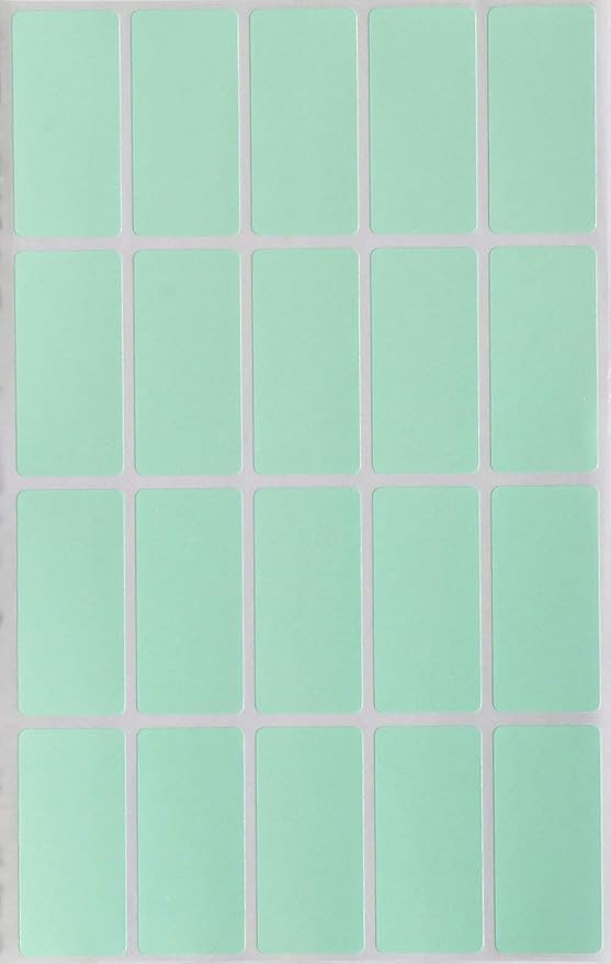 Royal Green Label tag Stickers 40mm x 19mm (1.57 inch x 0.75) Great for Envelope Seals - 100 Pack