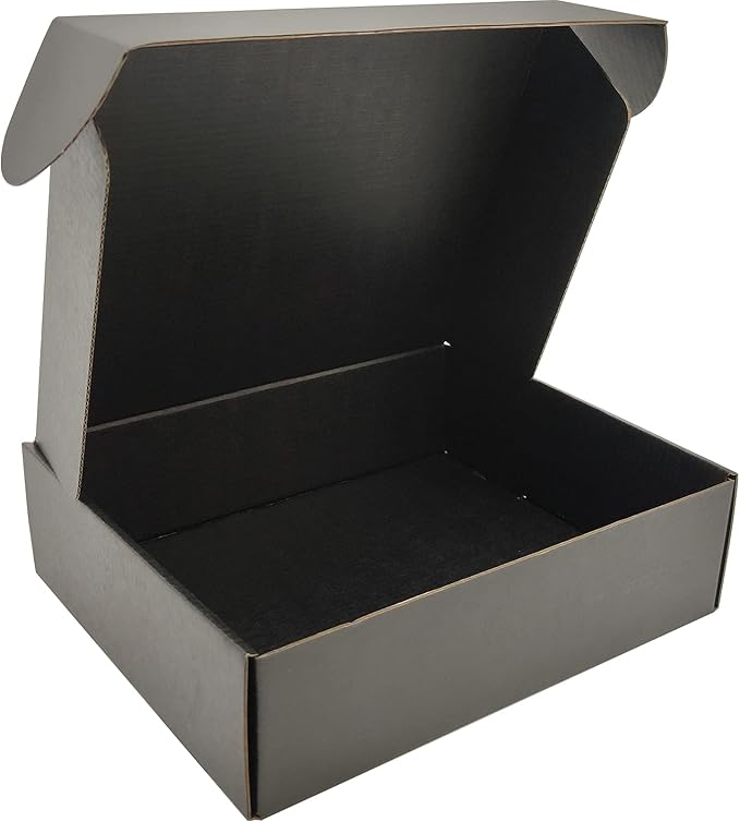 Black Shipping Boxes for Small Business Pack of 25-10x8x2.7 inches Cardboard Corrugated Mailer Boxes for Shipping Packaging Craft Gifts Giving Products
