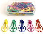 30Pieces Small Paperclips Light Bulb Paper Clip Metal Bookmarks Office Supplies for Binding Hanging File Document Metal Paper