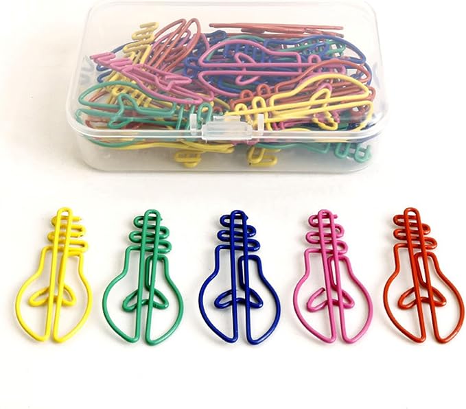 30Pieces Small Paperclips Light Bulb Paper Clip Metal Bookmarks Office Supplies for Binding Hanging File Document Metal Paper