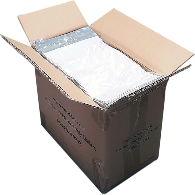 iMBAPrice 2000 - 6X9 Premium Matte Finish White Poly Mailers Envelopes Bags (iMBA-1PM-2000)