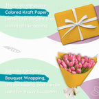 PerkHomy 24" x 1,440" (120') Orange Kraft Paper Roll for Craft Bulletin Board Paper Art Table Covering Crafting Gift Wrapping Bouquet Packing Parcel 80GSM 55LB (Orange, 24" x 120')