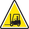 Mighty Line Forklift Floor Sign Floor Sign for Safety, Warning, Heavy-Duty, Peel and Stick, Adhesive, Industrial Quality, Caution Tow Motor Ahead Sign, 16"