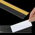 50 Pcs Shelf Label Strips, Self Adhesive Shelf Label Holder, 1.5''H x 48''L with 50 White Labels Sheets Price Tag Holder Clear Plastic Shelves Clip for Supermarket Gondola Shelving