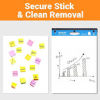 AFMAT Tabletop Sticky Easel Pad, 20 x 23 in Portable Easel Stands for Teachers, Super Sticky & Bleed-Resistant, Self-Stick Easel Paper for Office/Classroom/Training/Presentation, 20 Sheets/Pad, 6 Pads