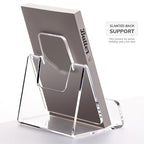 Acrylic Brochure Holder 5x6 Inch,Clear Pamphlet Holder Display Stand for Trifold 4&5&6 Inch Flyers,Pamphlets,Booklets,Menu,Leaflets for Office,Home,Store,1 Pack,A5