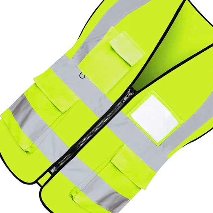 BeautyWill Custom Logo Safety Vest Class2 High Visibility Reflective Vest Breathable Construction Vest
