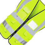 BeautyWill Custom Logo Safety Vest Class2 High Visibility Reflective Vest Breathable Construction Vest