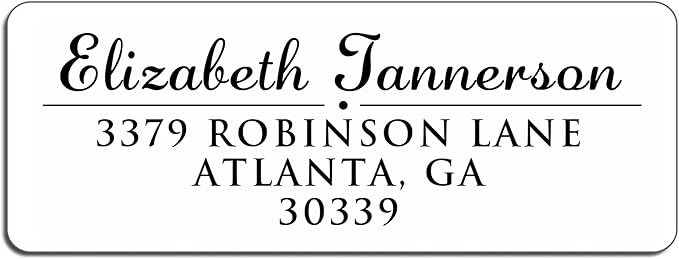 16+ Designs Custom Return Address Labels Roll White Modern Address Set of Return - Custom Personalized Calligraphy & Matte
