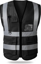 Tydon Guardian Reflective Safety Vest for Women Men High Visibility Security With Pocket Zipper Front Meet ANSI/ISEA Standard