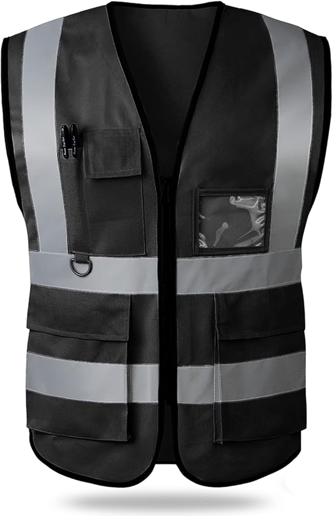 Tydon Guardian Reflective Safety Vest for Women Men High Visibility Security With Pocket Zipper Front Meet ANSI/ISEA Standard