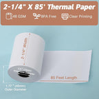 (10 Rolls) 2 1/4 x 85 Thermal Receipt Paper Rolls, POS Cash Register Paper Rolls, BPA Free 2.25x85ft Long Per Thermal Paper Receipt