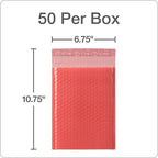 Quality Park Bubble Mailers, 6 x 9 Shipping Envelopes, Water Resistant Coral Poly Padded Envelopes, Redi-Strip Peel Off Closure, 50/Box (QUA85866) (Pack of 4)