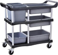 ZQZ-Store Storage Cart 3 Tier Heavy Duty Commercial Grade Utility Cart,Carts with Wheels,Multi-Function Mobile Shelving Unit Organizer for Hotel,Restaurant,Kitchen, Bedroom,Laundry Room