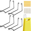 4 Pack Caution Wet Floor Safety Sign Hanger, Wall Mount Sign Hangers with 20 Signs Capacity(Total), Stainless Steel for Easy Installation, Ideal for Commercial Use, Schools, Hospitals