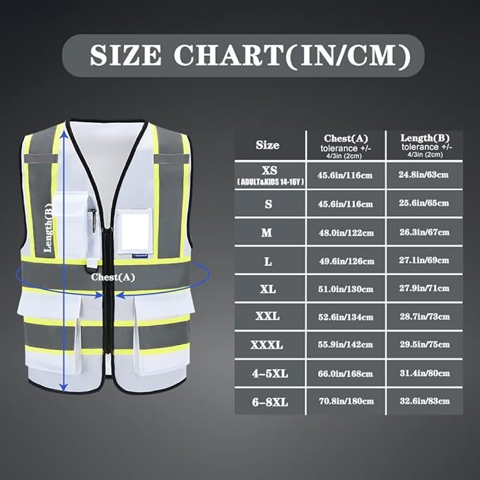 AYKRM Custom Logo Personalised Printed High Visibility Reflective 2 two tone work construction Safety Vest