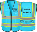 Safety Vest Reflective High Visibility with 5 Pockets ＆Zipper Class 2 Adult Unisex Construction Security Workwear
