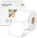 2 inch Dot Stickers Labels Circle Garage Sale Sticker 750Pcs Round Thermal Printer Stickers Printable Writable Price Labels for Yard Sale, White