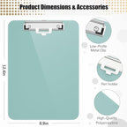 Hongri Plastic Clipboard with Pen Holder, Green 8.5x11 Letter Size Clip Board for Classroom, Office, Students, Nurses and Women, Low Profile Clip, Size 12.5 x 9 in(Pack of 2)