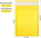 packbabol Kraft bubble mailers 3.5x5 Inch 50 Pack,Self-Sealing Paper Envelopes for Packaging,Strong Adhesion Envelope Mailers, Small Waterproof Cushioned Padded Shipping Bags Yellow #0000