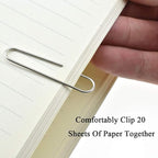 HAHIYO Paper Clips Sturdy 2 inches Length 100 Pack Paperclips Heavy Duty Tight Grip Rust Proof Reusable Metal Bright Silver for Home Office School