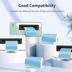 3x2 Inch Holographic Thermal Labels, Blue Thermal Sticker Labels, Rainbow Glitter Stickers for Price, Barcode, Mailing, Name, DIY Custom Logo Design, 200 Pcs /1 Roll