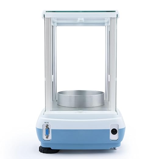 U.S. Solid Semi-Micro Lab Scale, 82 g x 0.01 mg / 220 g x 0.1 mg, Analytical Balance 10 Weighing Units, Automatic Internal Calibration, RS232 Interface, Multi-Language Support (EN, FR, DE, IT, ES, PT)