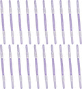 PATIKIL 20 Pcs Loose-Leaf Paper Binding Clamps, Purple Plastic Paper Organizers Notebook Fasteners Reusable Prong Binder Clip for Home Office File Report Chart Documents