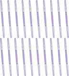 PATIKIL 20 Pcs Loose-Leaf Paper Binding Clamps, Purple Plastic Paper Organizers Notebook Fasteners Reusable Prong Binder Clip for Home Office File Report Chart Documents