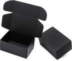 Mcfleet 9x6x4” Black Shipping Boxes - 24 Pack Corrugated Cardboard Mailing Box Packaging for Small Business - Tab Locking Literature Mailer Flat Empty Gift Packing Supplies
