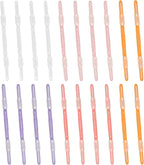 PATIKIL 20 Pcs Loose-Leaf Paper Binding Clamps, Multicolor 2 Plastic Paper Organizers Notebook Fasteners Reusable Prong Binder Clip for Home Office File Report Chart Documents