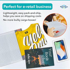 White Large Poly Bubble Mailers 9.5x14.5 inch #4 | Self Seal Padded Envelopes Cushioned Bubble Mailer | Usable Size 9.5x13.5 | WaterProof | Lightweight mailing Shipping Bags | 100 Pack Bulk | USA Made