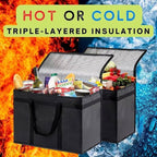 Heavy Duty, Insulated Food Delivery Bag, XXXL Pizza Delivery Bags, Grocery shopping bag for Hot and Cold Food, Large Capacity Reusable, Catering Cooler Bag for Doordash and Uber Eats