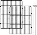 Decorative Metal Garden Fence Add-on Fence Panels, 40in(H) x 5.3Ft(L) No Dig Fence 2 Panels Fencing for Dogs Animal Barrier Fence Garden Fencing for Yard, Patio, Without Gate