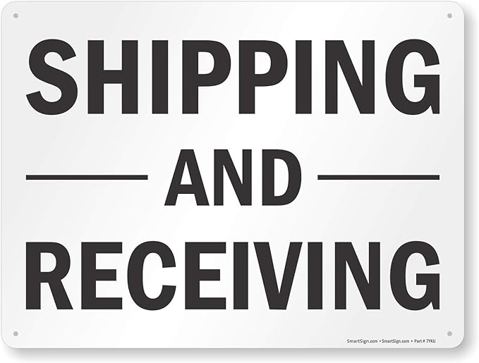 "Shipping And Receiving" Sign By SmartSign | 18" x 24" Aluminum