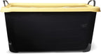 Life Story 6 Pack Heavy Duty Stackable Storage Bin, 55 Quart Home Organizer, Versatile Lightweight Locking Bins with Carrying Handles, Black/ Yellow