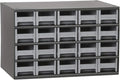 Akro-Mils Steel Garage Storage Cabinet, Small Parts Organizer Metal Cabinet for Hardware, Nails, Screws, Bolts, Nuts, and More, 17" W x 11" D x 11" H, 20-Drawer, Gray Cabinet/Gray Drawers (19320)