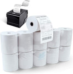 (10 Rolls) 3-1/8 X 230 ft Thermal Credit Card Paper, 80mm Fits Most POS Machines and Cash Registers - Azure Zone