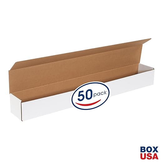 Box USA BM3644 36 1/4"L x 4 7/8"W x 4"H, White (Pack of 50)